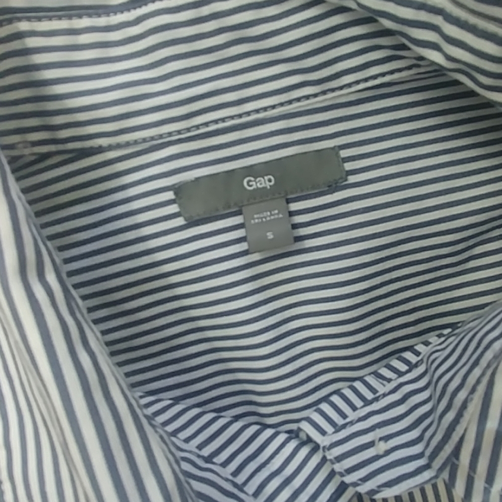 Gap Button Up Down Pin Stripe Professional Top - image 6